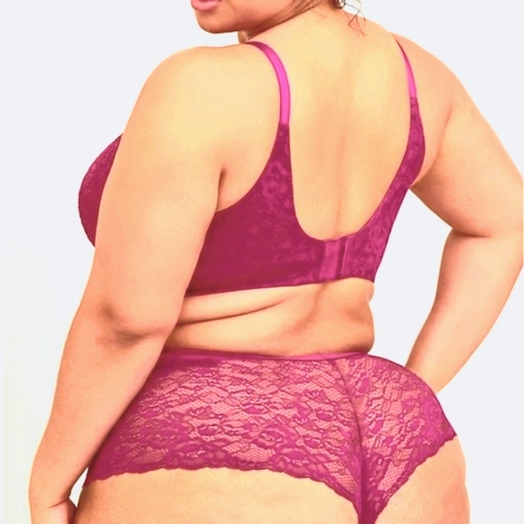 ❤️NWT VINTAGE TORRID VALENTINES DAY PANTY FUCHSIA MID-RISE CHEEKY - PLUS SIZE - Picture 2 of 10